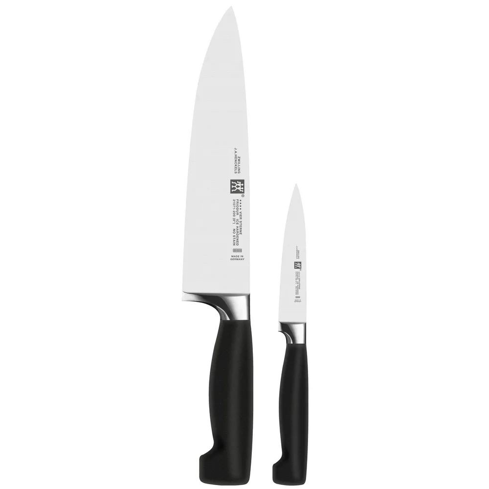 Набор ножей Zwilling Four Star, 2 предмета: для овощей и фруктов 10 см и поварской 20 см