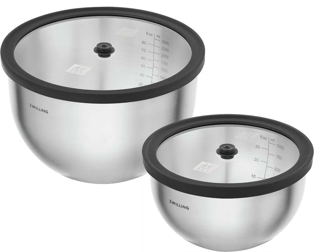 Набор из 2 стальных мисок с крышками Zwilling Fresh & Save 16 и 20 см, нержавеющая сталь