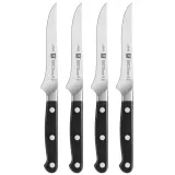 Ножи для стейка Zwilling Pro 12 см, набор 4 шт, сталь FRIODUR, технология SIGMAFORGE, рукоять из ABS-пластика, серебристый с чёрным — фото 1