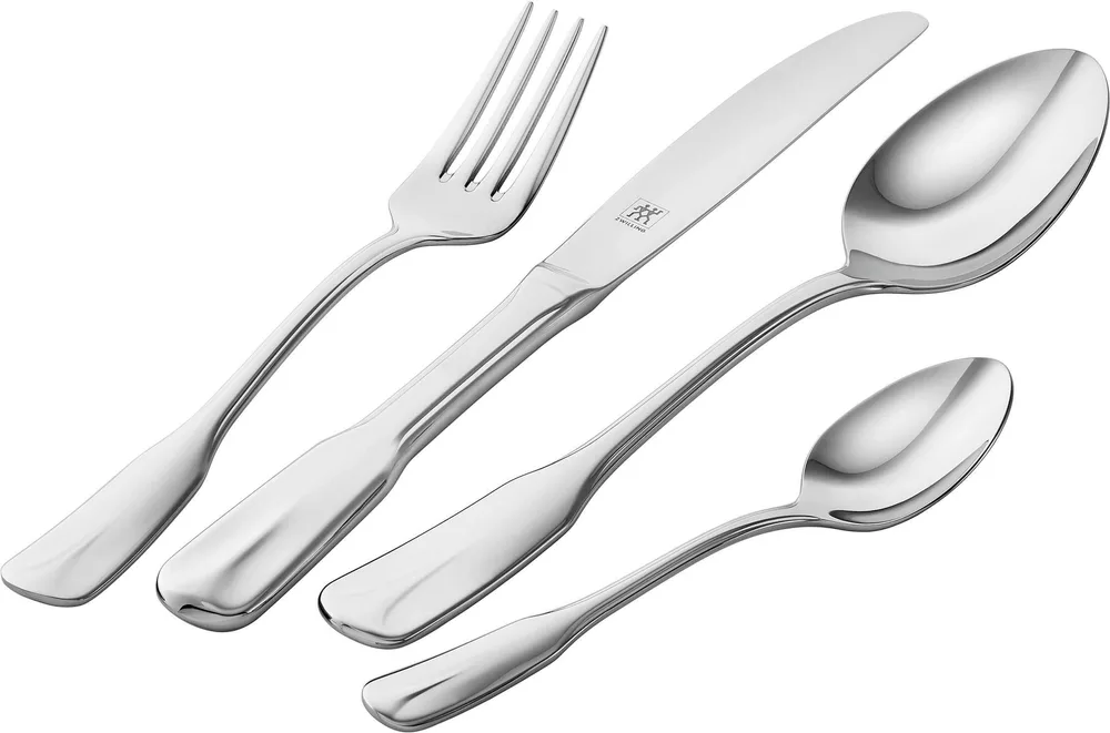Набор столовых приборов Zwilling Maryland на 12 персон, 60 предметов, стиль fiddle, нержавеющая сталь 18/10, блестящий