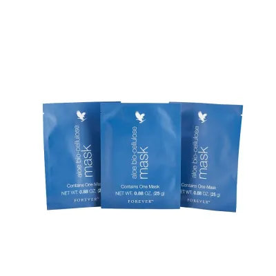 Тканевая маска для лица Forever Aloe Bio-Cellulose Mask из биоцеллюлозы, увлажняющая, питательная, 3 шт