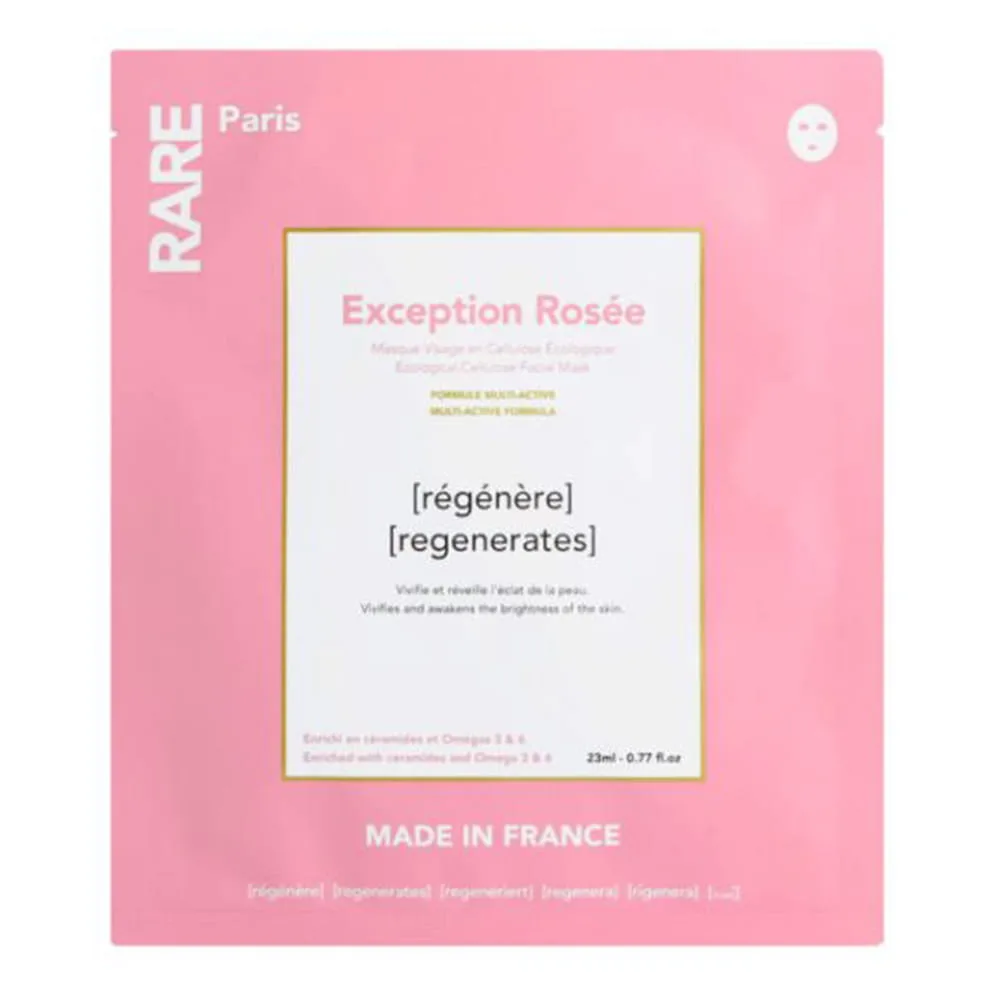 Тканевая маска для лица Rare Paris Exception Rosee восстанавливающая, для сияния кожи, 1 шт