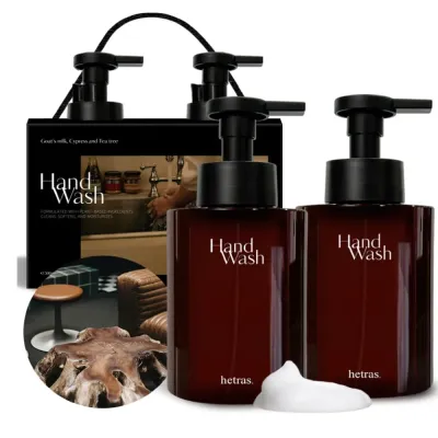 Жидкое мыло для рук Hetras Bubble Hand Wash Hotel Wood, парфюмированное, 2 x 515 мл