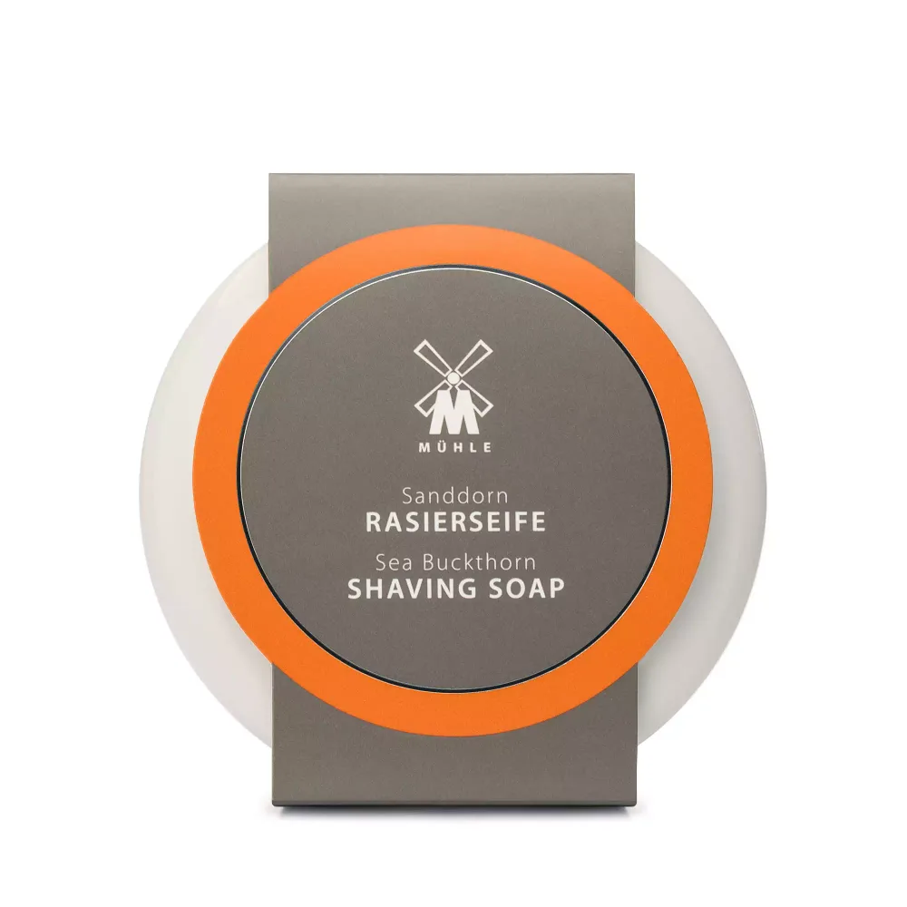 Мыло для бритья Muhle Sea Buckthorn в фарфоровой чаше, облепиха, лайм и апельсин, 65 г