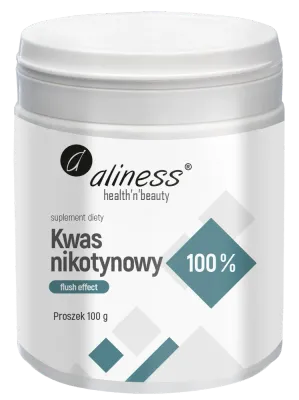 Никотиновая кислота в порошке Aliness, витамин B3, 100 г