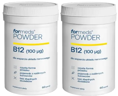 Витамин B12 ForMeds Powder, метилкобаламин, порошок, 2 упаковки по 60 порций