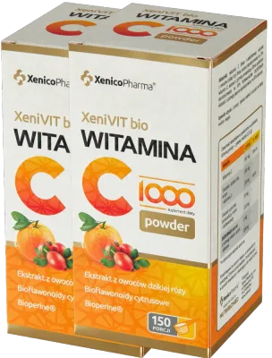 Витамин C в порошке Xenico XeniVIT Bio Vitamin C 1000 Powder, 2 упаковки по 150 порций