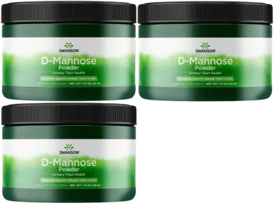 D-манноза в порошке Swanson D-Mannose Powder, 3 упаковки по 50 г