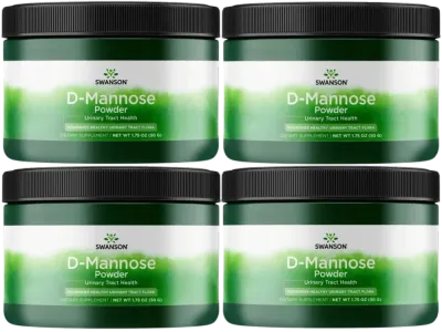 D-манноза в порошке Swanson D-Mannose Powder, 4 упаковки по 50 г