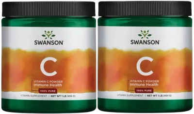 Витамин C в порошке Swanson Vitamin C Powder, 2 упаковки по 454 г