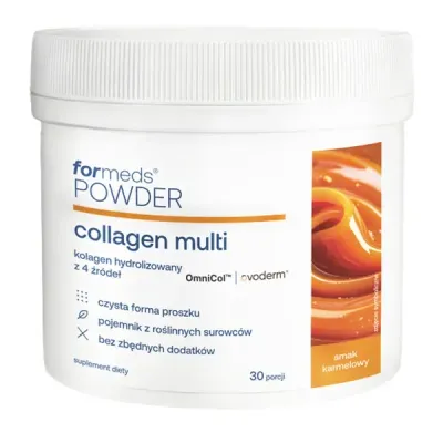 Коллаген в порошке ForMeds Powder Collagen Multi, 4 источника коллагена, с эластином, 30 порций