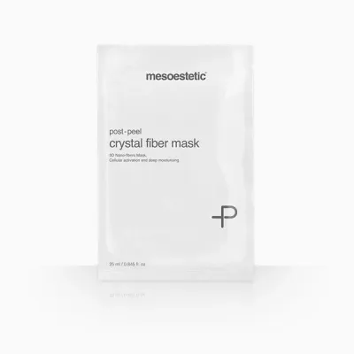 Тканевая маска для лица Mesoestetic Post Peel Crystal Fiber Mask увлажняющая, восстанавливающая, 1 шт.