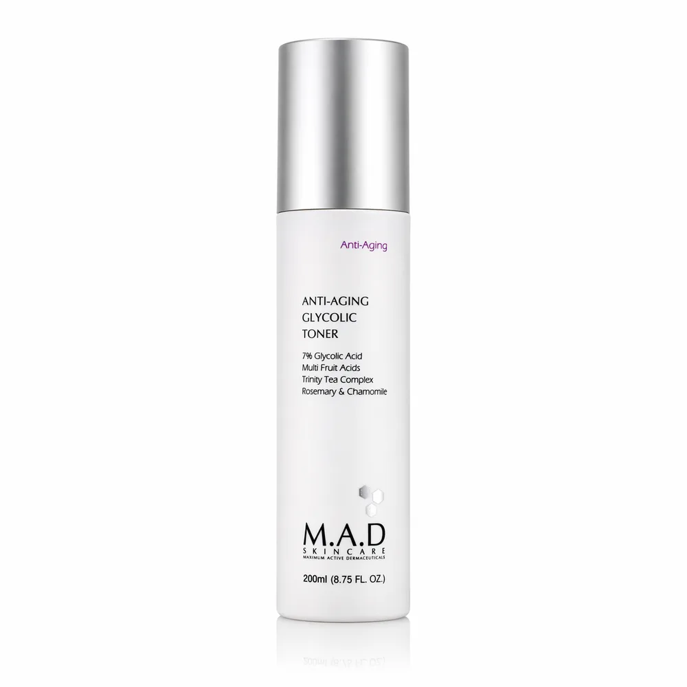 Тоник для лица M.A.D Anti-Aging Glycolic Toner, с 7% гликолевой кислотой, для зрелой и проблемной кожи, 200 мл