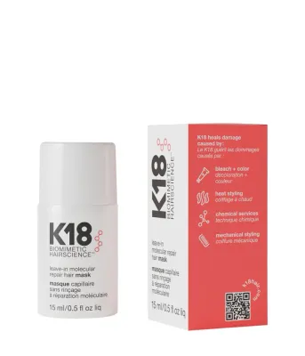 Несмываемая маска для волос K18 Leave-in Molecular Repair восстанавливающая, для повреждённых волос