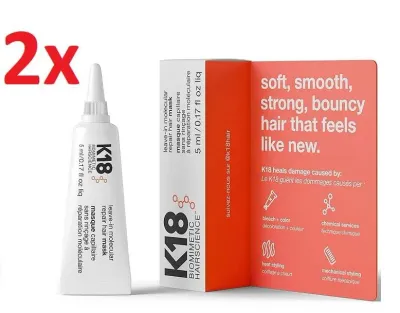 Несмываемая маска для волос K18 Leave-in Molecular Repair Hair Mask восстанавливающая, для повреждённых волос, 5 мл