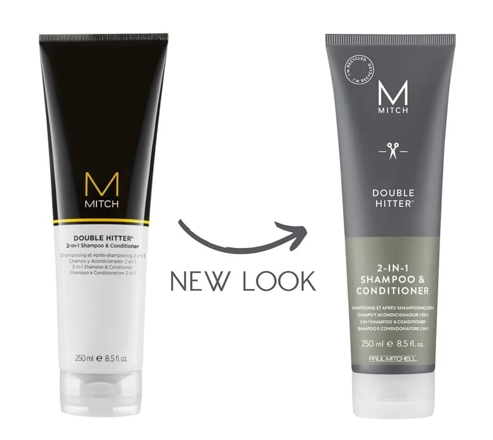 Шампунь-кондиционер для мужчин Paul Mitchell Mitch Double Hitter 2 в 1, без сульфатов, 250 мл / 1000 мл