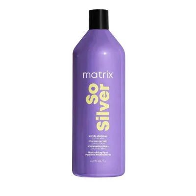 Оттеночный шампунь Matrix So Silver Purple против желтизны, для седых и осветлённых волос, 1000 мл