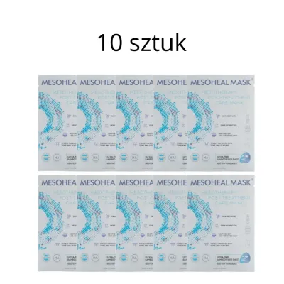 Тканевая маска для лица Koru Pharma Mesoheal Mask, после косметологических процедур, с бета-глюканом, 10 масок по 24 г