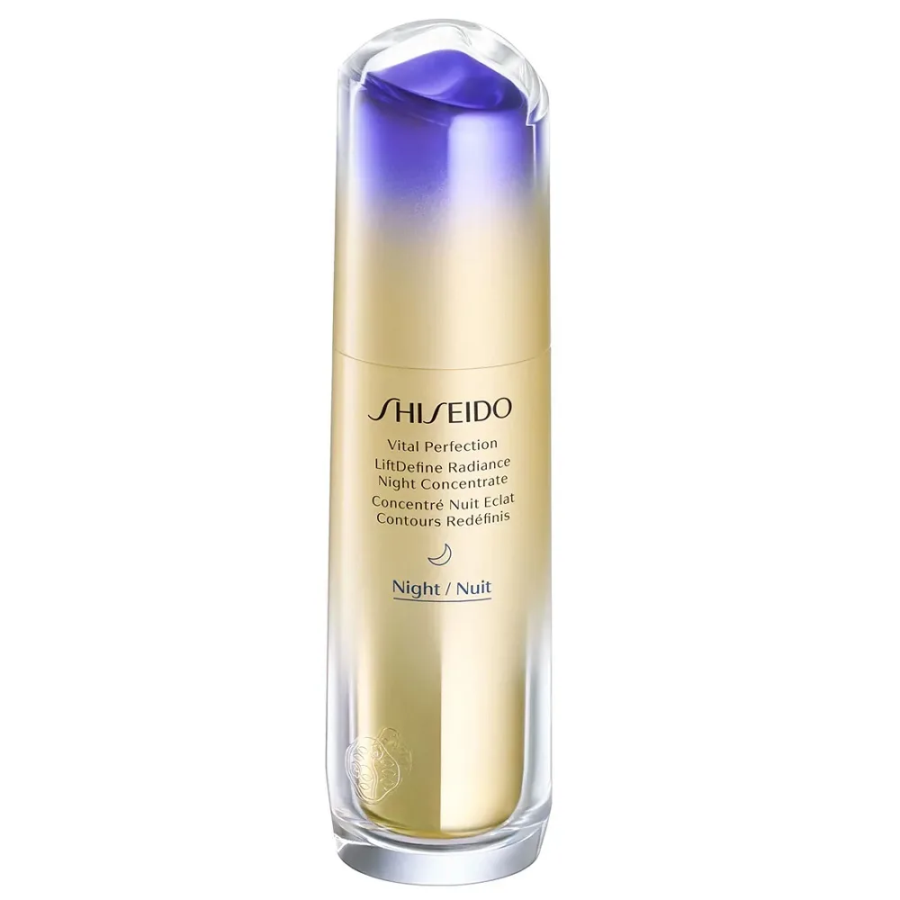 Сыворотка для лица Shiseido Vital Perfection LiftDefine Radiance Night Serum ночная, против морщин, для зрелой кожи, 80 мл