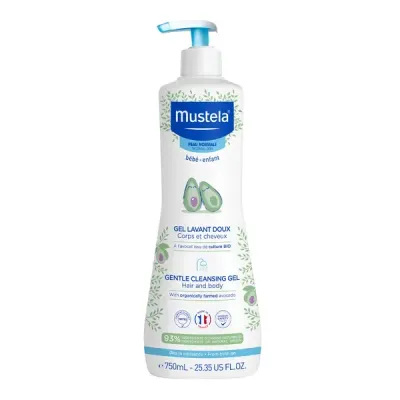 Гель для мытья тела и волос Mustela, с авокадо, с рождения, 750 мл