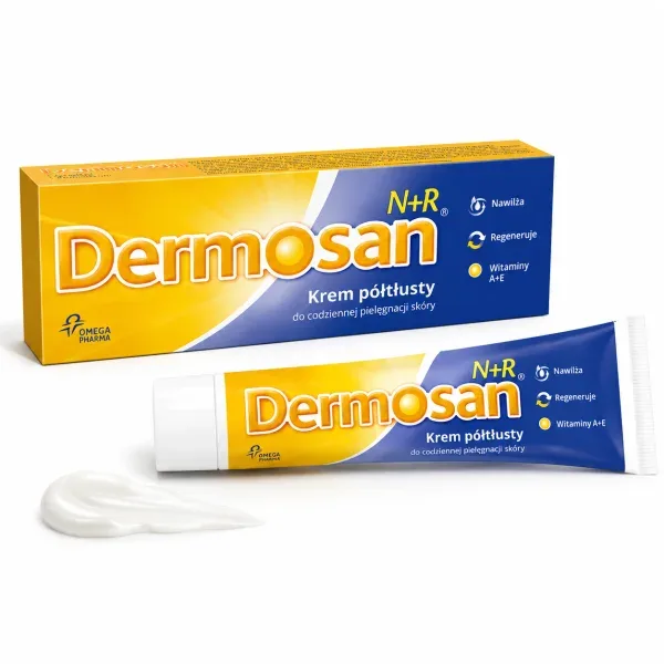 Крем Dermosan N+R UV 5 восстанавливающий, с витамином A, 40 г