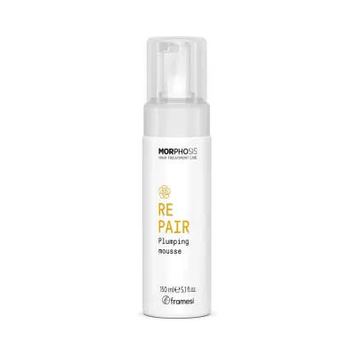 Несмываемый кондиционер-пенка Framesi Morphosis Repair Plumping Mousse для объёма, для тонких повреждённых волос, 150 мл