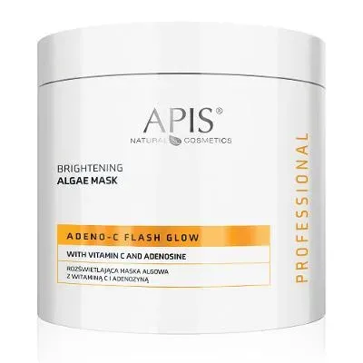 Альгинатная маска для лица Apis Adeno-C Flash Glow с витамином C и аденозином, для сияния, 200 г