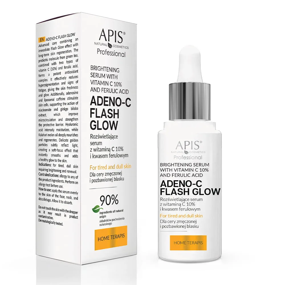 Сыворотка для лица Apis Adeno-C Flash Glow Home Terapis с витамином C и феруловой кислотой, 30 мл