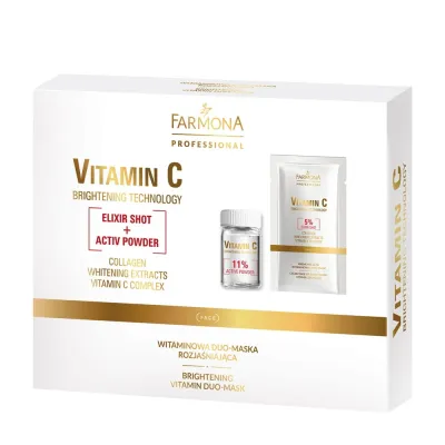 Маска для лица Farmona Vitamin C двухкомпонентная, осветляющая