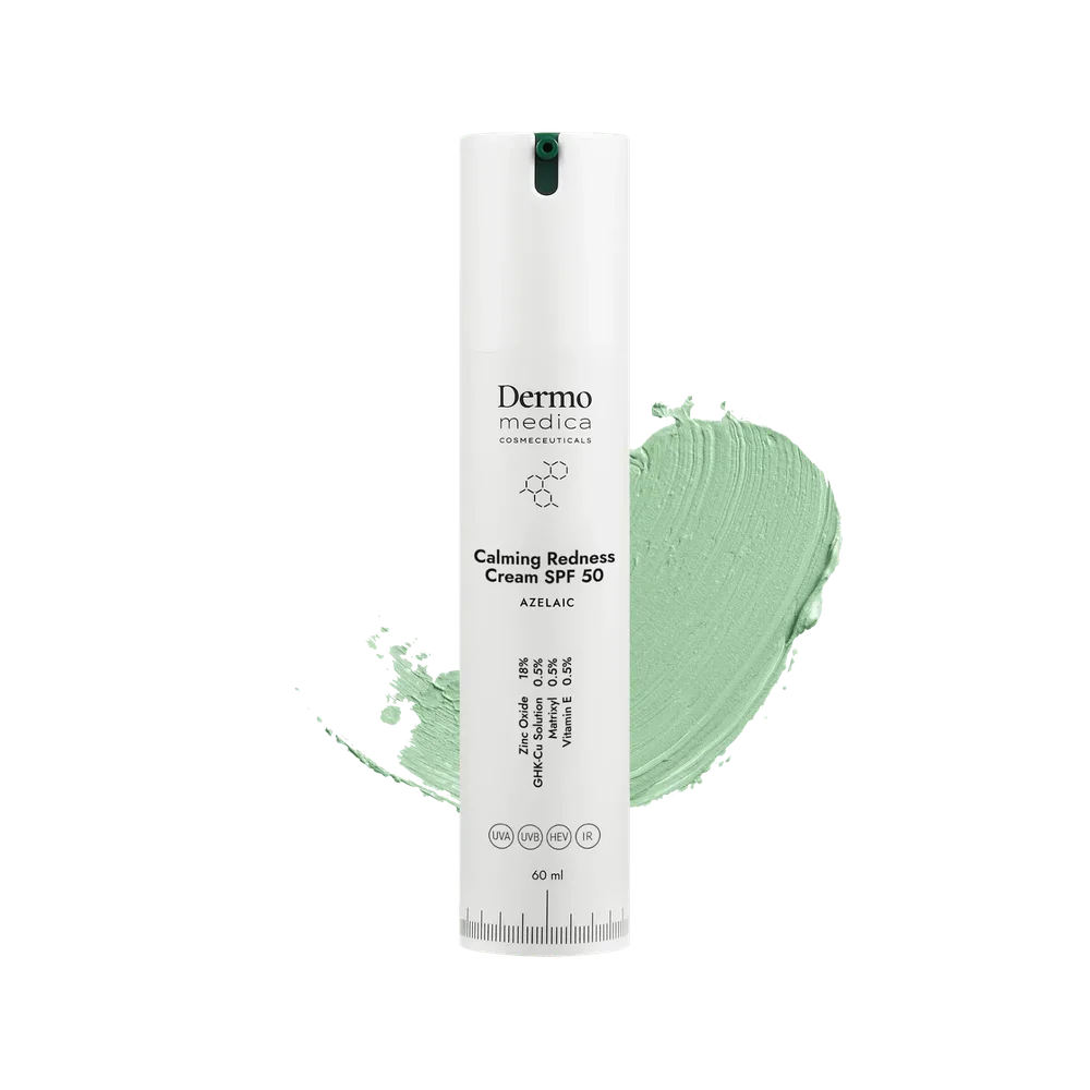 Солнцезащитный крем для лица Dermomedica Azelaic Calming Redness SPF 50, успокаивающий, против покраснений, 60 мл