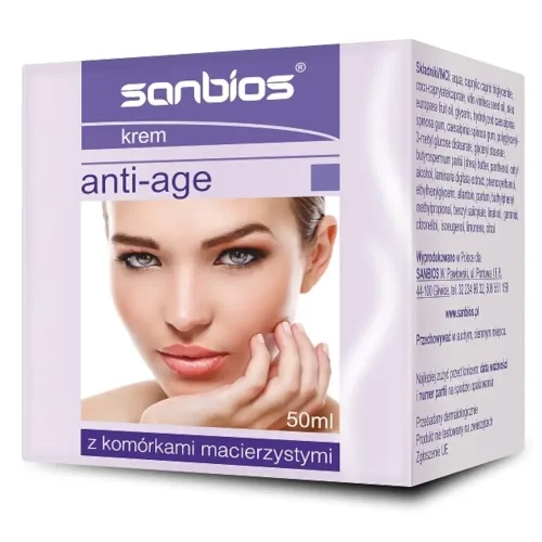 Крем для лица Sanbios Anti-Age со стволовыми клетками, для зрелой кожи, 50 мл