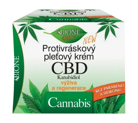 Крем для лица Bione Cosmetics интенсивный, против морщин, с CBD, 51 мл