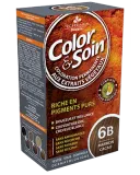 Стойкая краска для волос Color & Soin, закрашивает 100% седины, 135 мл, оттенок 6B — фото 1