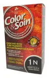 Стойкая краска для волос Color & Soin, закрашивает 100% седины, 135 мл, оттенок 1N — фото 1