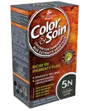 Стойкая краска для волос Color & Soin, закрашивает 100% седины, 135 мл, оттенок 5N — фото 1