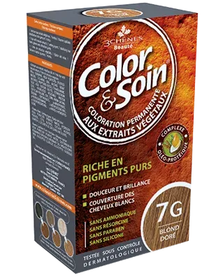 Стойкая краска для волос Color & Soin, закрашивает 100% седины, 135 мл, оттенок farba do włosów Złocisty Blond - Piękne włosy