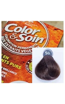 Стойкая краска для волос Color & Soin, закрашивает 100% седины, 135 мл, оттенок farba do włosów kolor (Jasnozłocisty szatyn) , - e-ZikoApteka