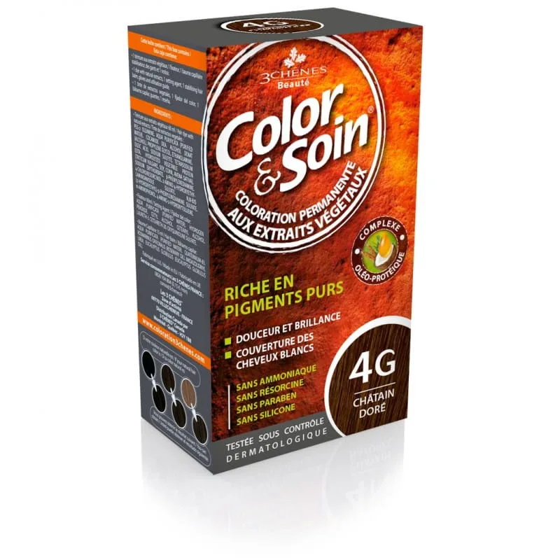 Стойкая краска для волос Color & Soin, оттенок 4 г