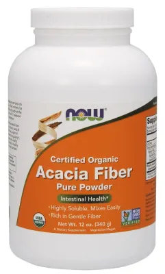 Клетчатка акации NOW Foods Acacia Fiber Organic, порошок, 340 г