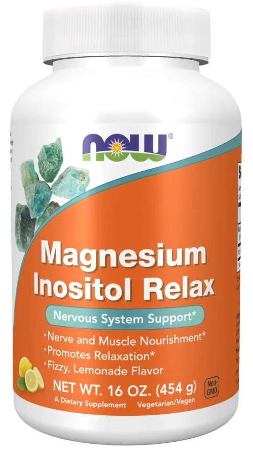 Магний с инозитолом NOW Foods Magnesium Inositol Relax, порошок, 454 г