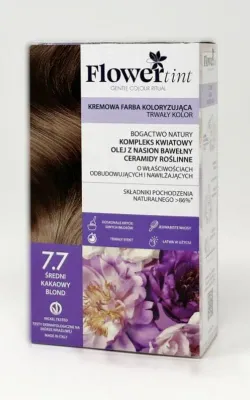 Стойкая краска для волос FlowerTint, кремовая, оттенок 7.7