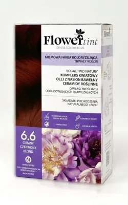 Стойкая краска для волос FlowerTint, кремовая, оттенок 6.6