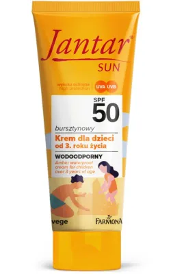 Детский солнцезащитный крем Jantar Sun SPF 50, водостойкий, от 3 лет, 50 мл