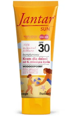 Солнцезащитный крем для детей Jantar Sun водостойкий, SPF 30, с 6 месяцев, 50 мл
