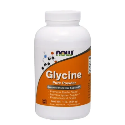 Глицин в порошке NOW Foods Glycine, 454 г