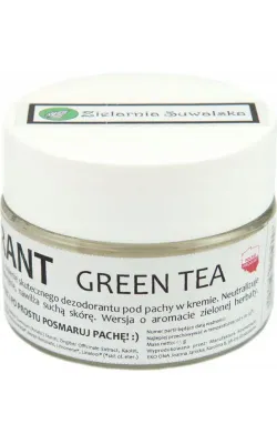 Крем-дезодорант Zielarnia Suwalska Green Tea, антибактериальный, зелёный чай, 45 г
