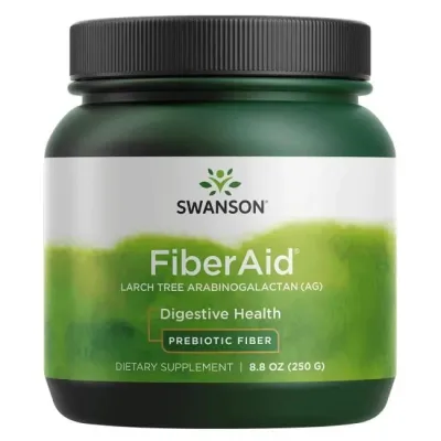Арабиногалактан в порошке Swanson FiberAid, клетчатка из лиственницы, 250 г