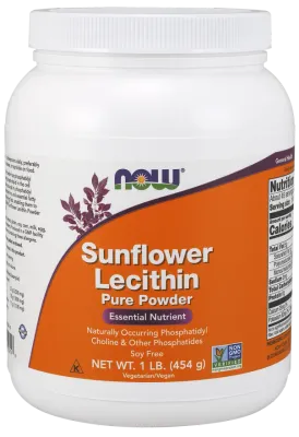 Подсолнечный лецитин NOW Foods Sunflower Lecithin, порошок, 454 г