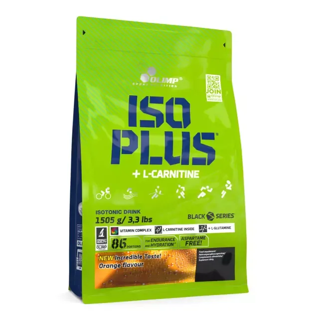Изотоник в порошке Olimp Iso Plus Powder, углеводы и электролиты, вкус апельсин, 1505 г