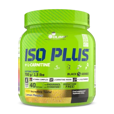 Изотоник в порошке Olimp Iso Plus Powder, углеводы и электролиты, вкус лимон, 700 г